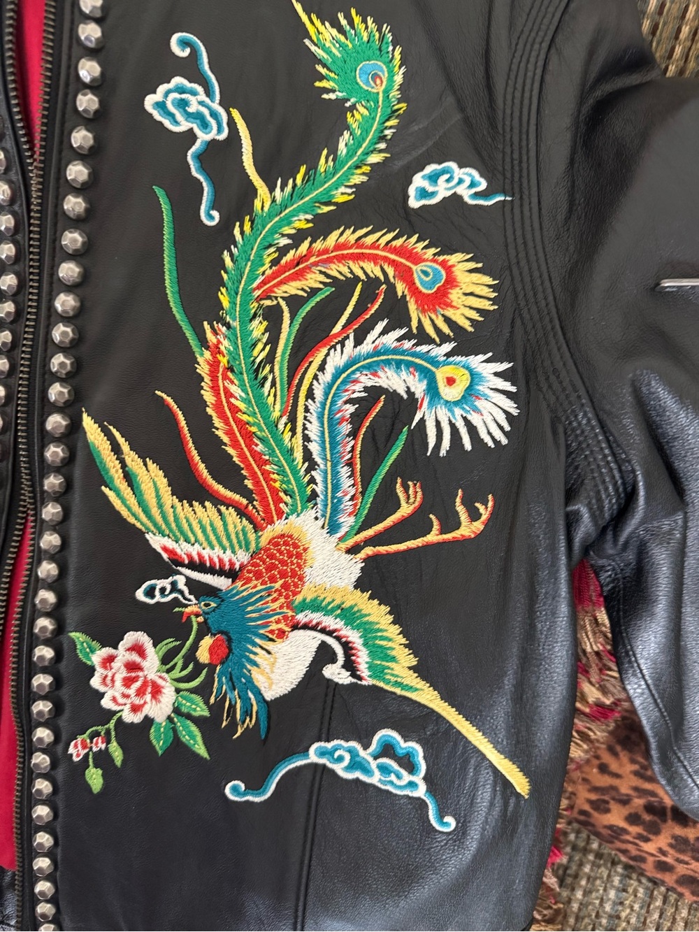 Double D Ranch RARE East Meets West Motorcycle Jacket Sz. Large - Picture 9 of 12